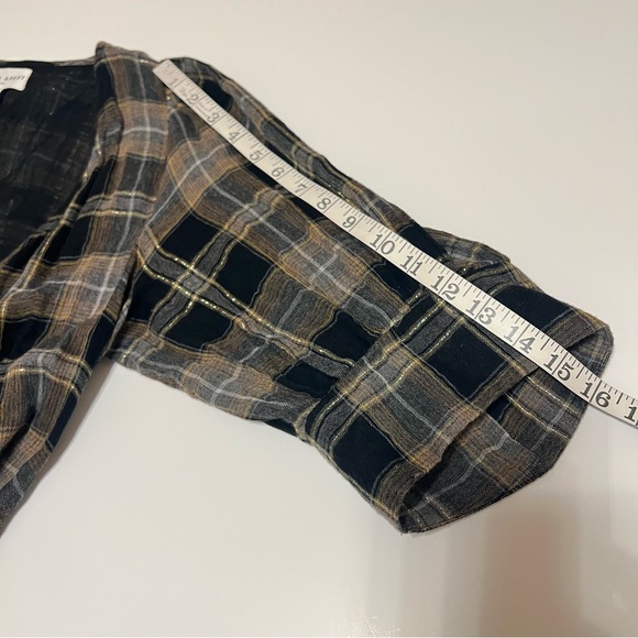 Apiece Apart Plaid Print asymmetric Knee-Length wrap Dress, gauzy cotton, sz 0 - Picture 6 of 14